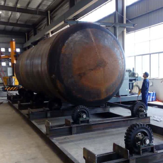 Steel pipe outer wall shot blasting machine