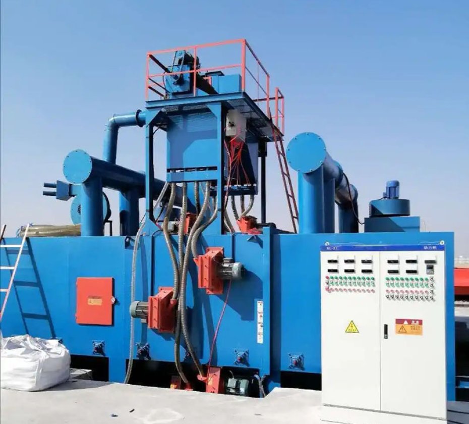 Continuous pass through roller conveyor type Shot blasting machine