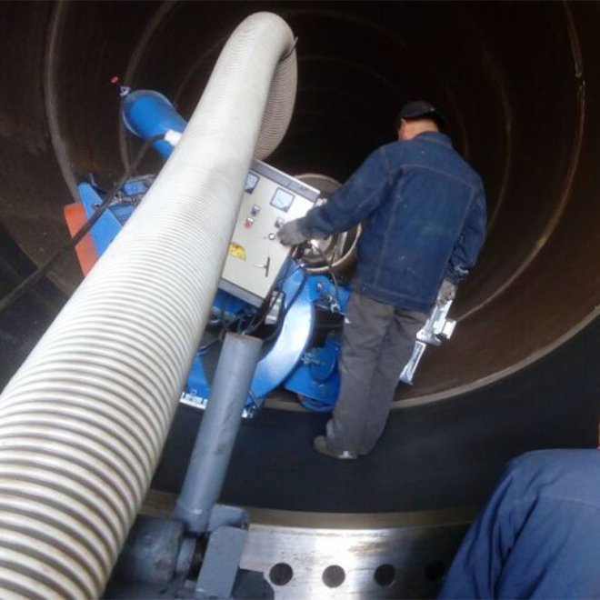 RQ550 inner wall shot blasting machine