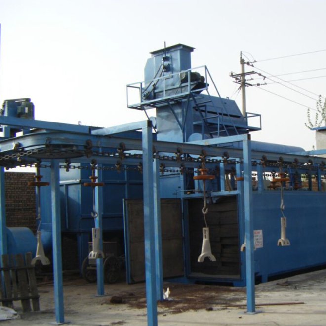 Catenary Type Abrasive overhead shot/sand blast machine