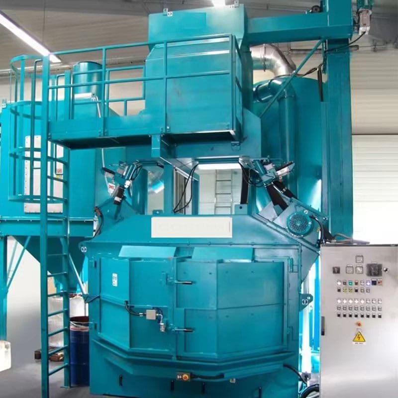 Alloy wheel sand blasting machine | Turntable rotary table sandblaster